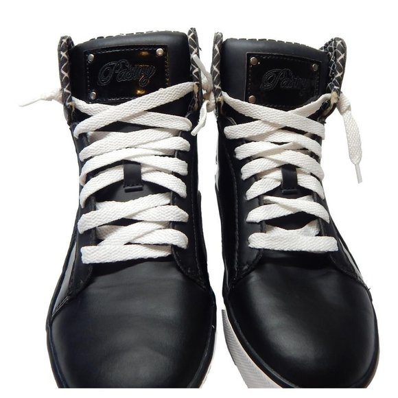 Pastry Shoes - Pastry High Top Fashion Sneakers Black & White Wom